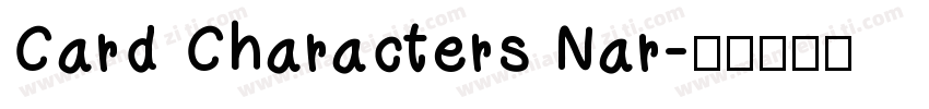 Card Characters Nar字体转换